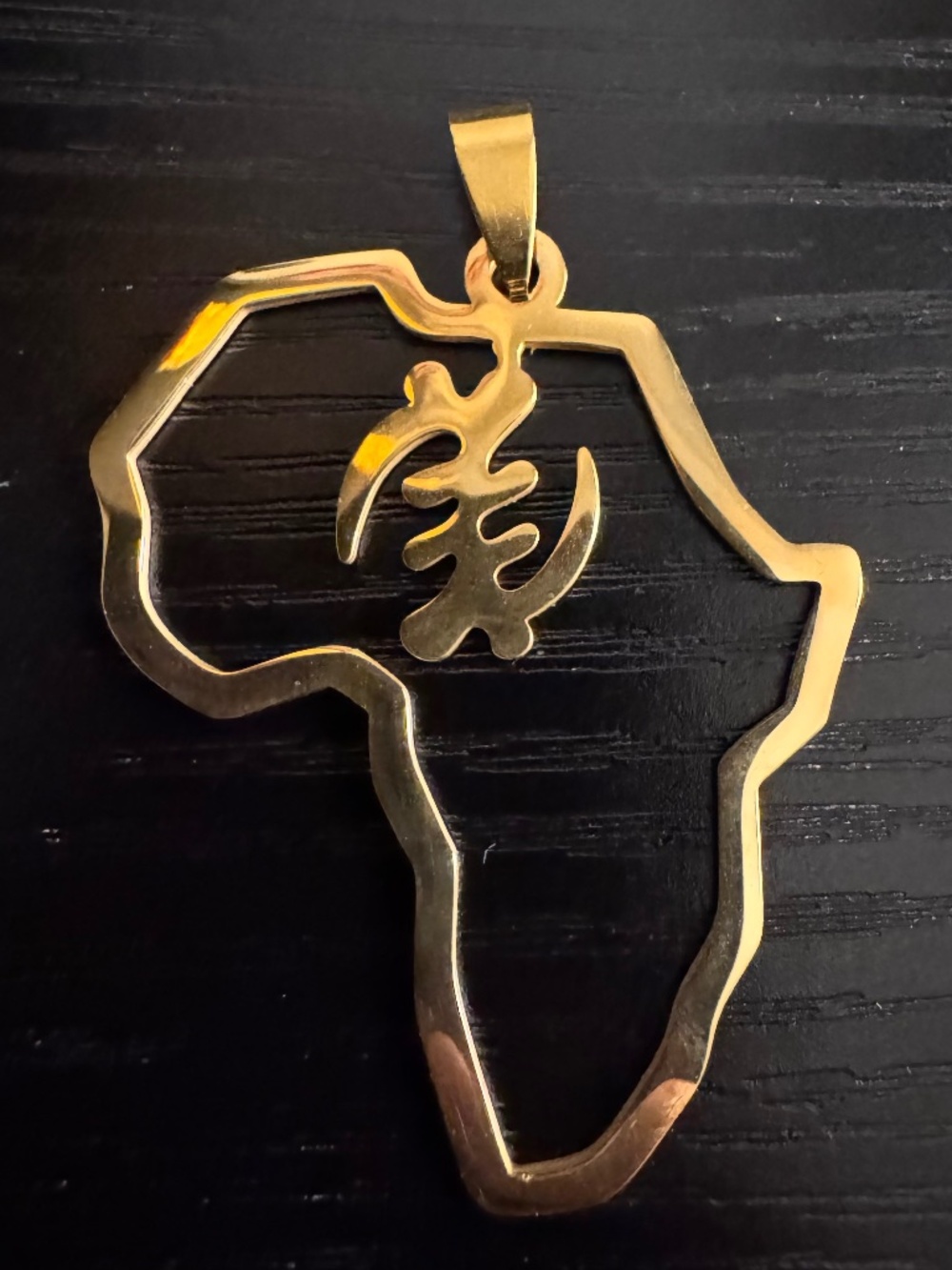 Africa Map Pendant Necklace